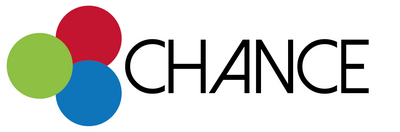 CHANCE Logo CHANCE Logo: three dots, green blue and red and the word "CHANCE"